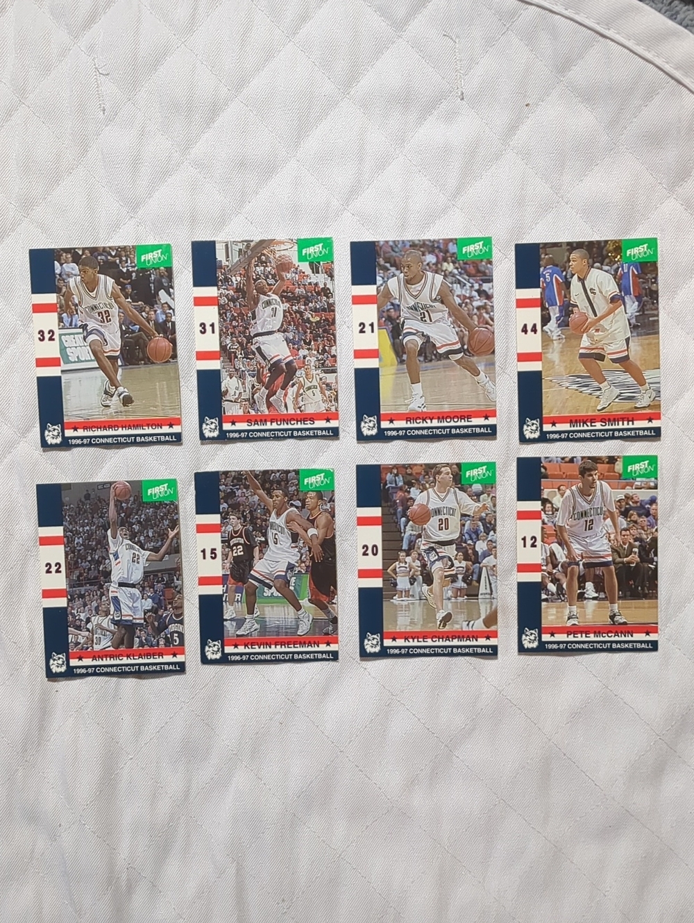 Vintage 1996 8ct Lot - UConn Huskies Basketball Team Set Rip Hamilton Pre Rookie
